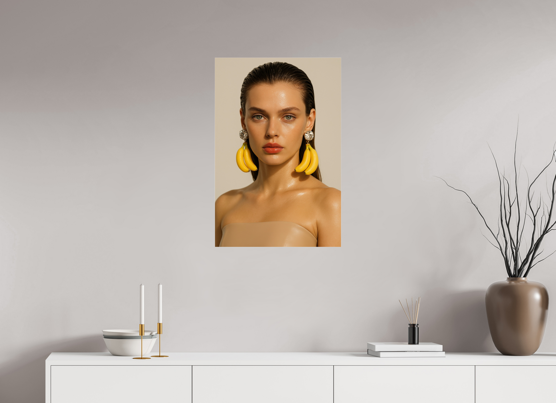 50 x 75 cm, Photo Print Under Acrylic Glass Banana Bling