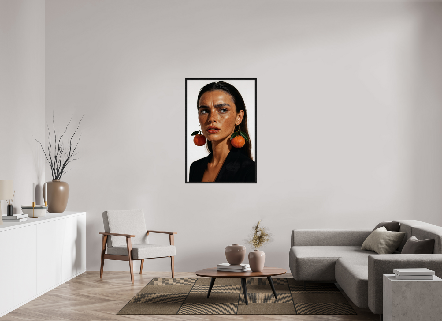 80 x 120 cm, Floater Frame Mandarina