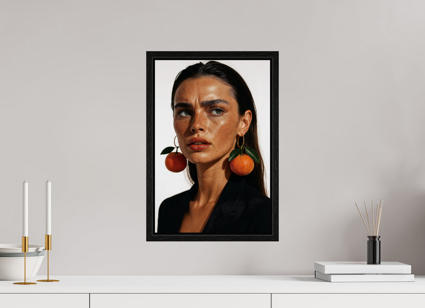 30 x 45 cm, Floater Frame Mandarina