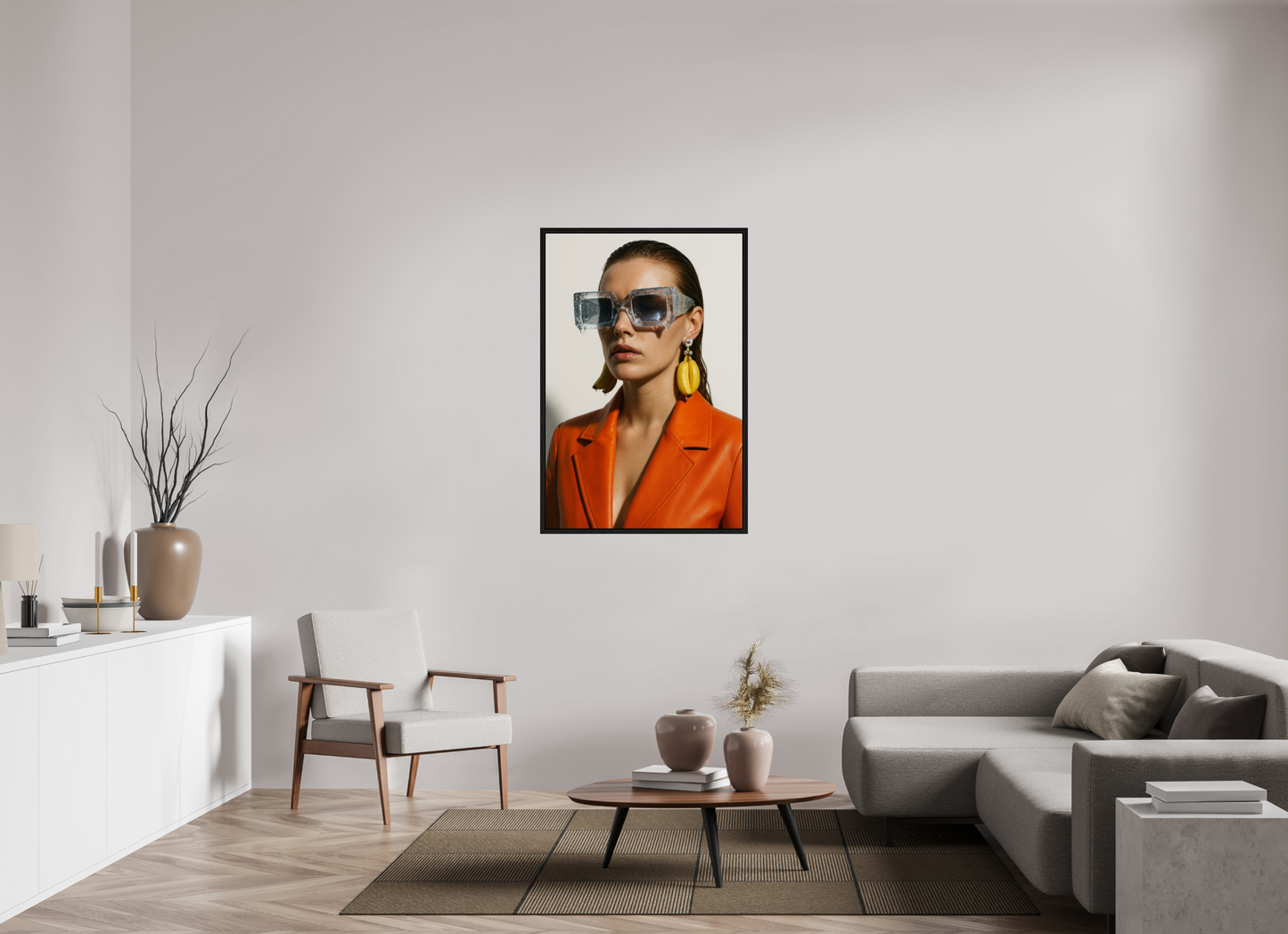 80 x 120 cm, Floater Frame Ice Block Shades