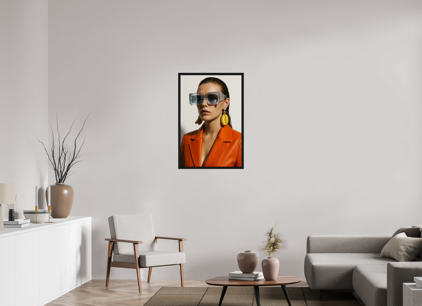 60 x 90 cm, Floater Frame Ice Block Shades