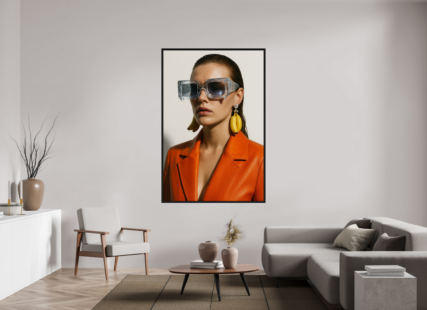 120 x 180 cm, Floater Frame Ice Block Shades